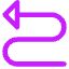 Triangle Arrow Curvy Left Up Icon from Core Neon Set
