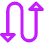 Triangle Arrow Curvy Up Down 3 Icon from Core Neon Set