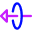 Triangle Arrow Elipse Left Icon from Core Neon Set
