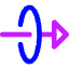 Triangle Arrow Elipse Right Icon from Core Neon Set