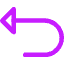 Triangle Arrow Turn Backward Icon from Core Neon Set