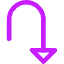 Triangle Arrow Turn Down Right Icon from Core Neon Set