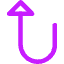 Triangle Arrow Turn Up Left Icon from Core Neon Set