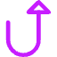 Triangle Arrow Turn Up Right Icon from Core Neon Set
