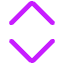 Tailless Line Arrow Expand Vertical Sort Icon from Core Neon Set