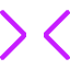 Tailless Line Arrow Shrink Horizontal 1 Icon from Core Neon Set