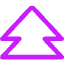 Double Tailless Triangle Arrow Up Icon from Core Neon Set