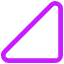 Tailless Triangle Arrow Bottom Right Icon from Core Neon Set
