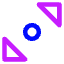 Tailless Triangle Arrow Diagonal Scroll 1 Icon from Core Neon Set