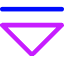 Tailless Triangle Arrow Down 2 Icon from Core Neon Set