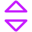 Tailless Triangle Arrow Expand Vertical Icon from Core Neon Set