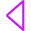 Tailless Triangle Arrow Left 1 Icon from Core Neon Set