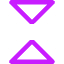 Tailless Triangle Arrow Shrink Vertical Icon from Core Neon Set