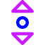 Tailless Triangle Arrow Vertical Scroll Icon from Core Neon Set