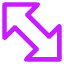 Thick Arrow Diagonal 2 Icon from Core Neon Set