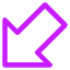 Thick Arrow Diagonal Bottom Left Large Icon from Core Neon Set
