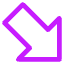 Thick Arrow Diagonal Bottom Right Large Icon from Core Neon Set
