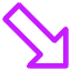 Thick Arrow Diagonal Bottom Right Icon from Core Neon Set
