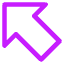 Thick Arrow Diagonal Upper Left Large Icon from Core Neon Set