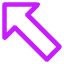 Thick Arrow Diagonal Upper Left Icon from Core Neon Set