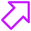 Thick Arrow Diagonal Upper Right Large Icon from Core Neon Set