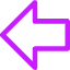 Thick Arrow Left Large Icon from Core Neon Set