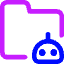 Ai Folder Robot Icon from Core Neon Set
