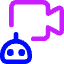Ai Generate Video Camera Robot Icon from Core Neon Set
