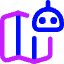 Ai Map Generating Robot Icon from Core Neon Set