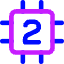 Computer Chip Two Core Icon from Core Neon Set