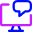 Desktop Chat Icon from Core Neon Set