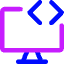 Desktop Code Icon from Core Neon Set