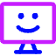 Desktop Emoji Icon from Core Neon Set