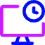 Desktop Time Icon from Core Neon Set