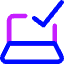 Laptop Check Validate Icon from Core Neon Set