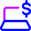 Laptop Dollar Icon from Core Neon Set
