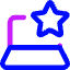Laptop Favorite Star Icon from Core Neon Set