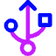 Usb Port Icon from Core Neon Set