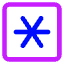Asterisk Square 2 Icon from Core Neon Set