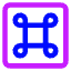 Command Square Icon from Core Neon Set