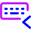 Keyboard One Hand Left Icon from Core Neon Set