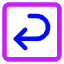 Return Square 2 Icon from Core Neon Set