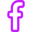 Facebook Logo 2 Icon from Core Neon Set