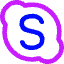 Skype Logo Icon from Core Neon Set