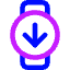 Watch Circle Download Icon from Core Neon Set