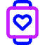 Watch Square Heartbeat Monitor 1 Icon from Core Neon Set