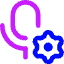 Microphone Setting Gear Icon from Core Neon Set