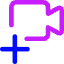 Webcam Video Call Add Plus Icon from Core Neon Set