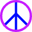 Peace Symbol Icon from Core Neon Set