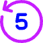 Button Go Backward 5 Icon from Core Neon Set